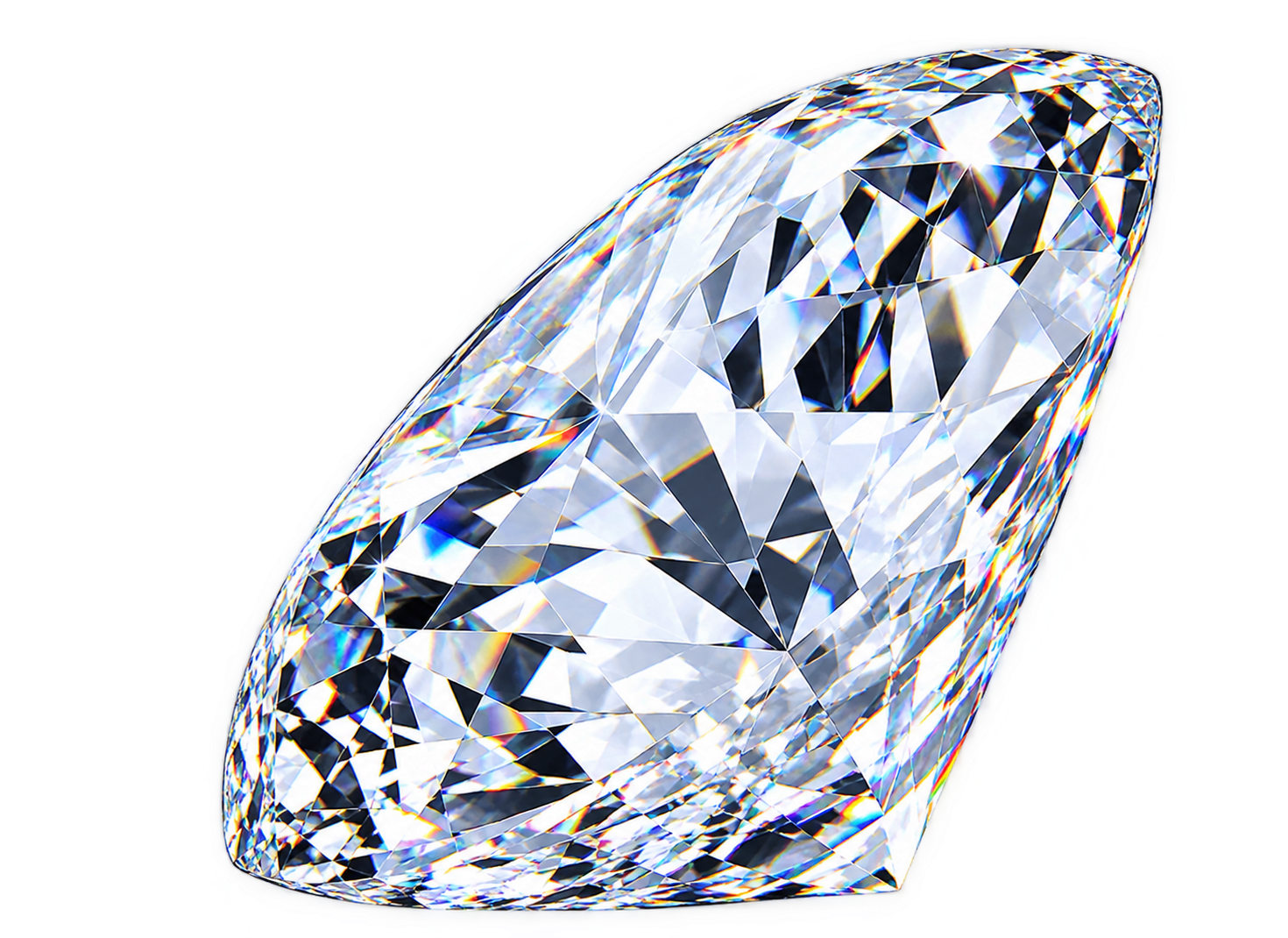 Brilliant-cut diamond on frosted marble