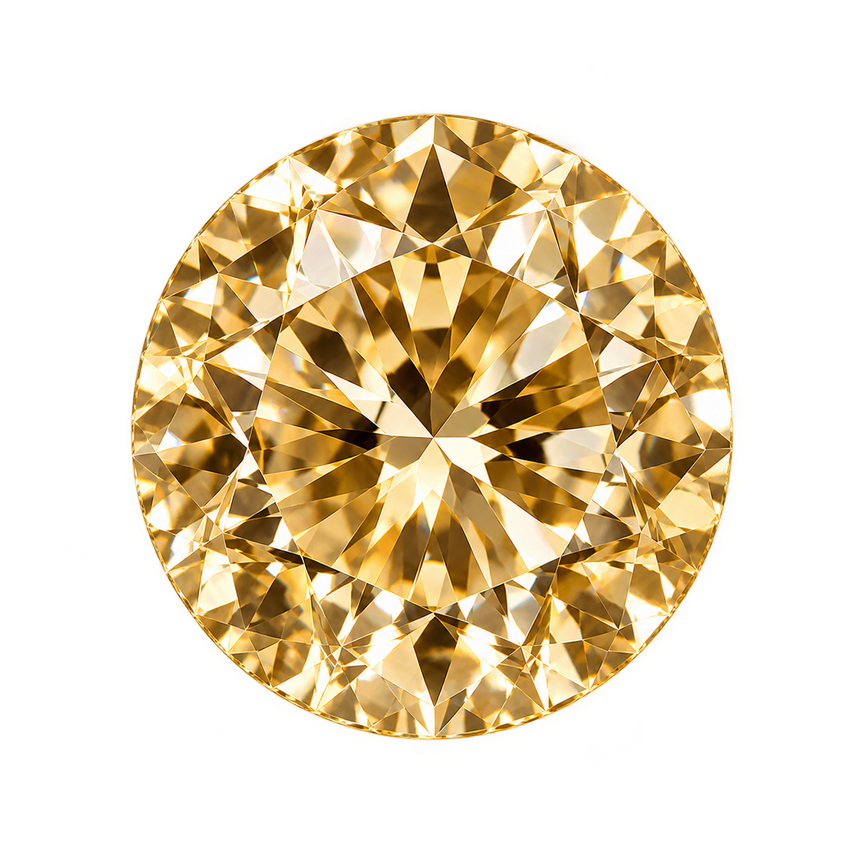 Round champagne-coloured diamond on marble